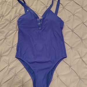 Blue One Piece Bathing Suit